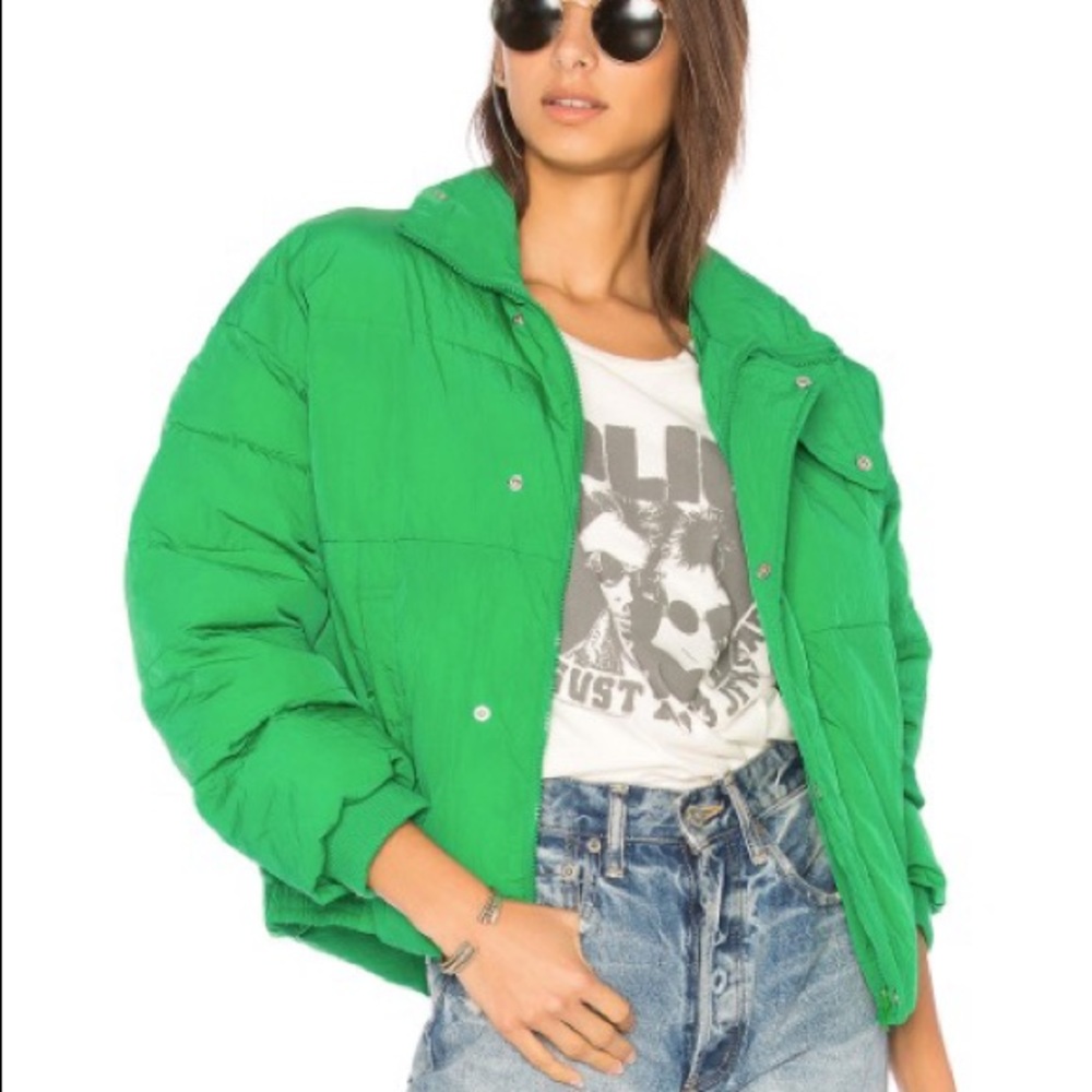 New Free People Slouchy Cropped Puffer Coat M